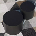 Okak Table Basse Gigogne Moderne, Lot de 2 Tables d'Appoint Cylindriques Effet Bois pour Salon, Bureau, Balcon, Jardin