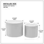 Okak Table Basse Gigogne Moderne, Lot de 2 Tables d'Appoint Cylindriques Effet Bois pour Salon, Bureau, Balcon, Jardin