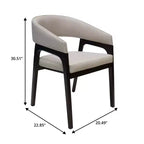 Chaises de salle à manger avec accoudoirs en U LeisureMod Cali, lot de 2, revêtement en cuir avec dossier ouvert pour cuisine moderne, salle à manger, café, bistrot