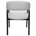 Chaises de salle à manger avec accoudoirs en U LeisureMod Cali, lot de 2, revêtement en cuir avec dossier ouvert pour cuisine moderne, salle à manger, café, bistrot
