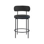 Tabourets de bar Meridian Furniture Beacon en cuir vegan noir, lot de 2