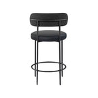 Tabourets de bar Meridian Furniture Beacon en cuir vegan noir, lot de 2