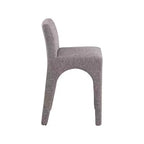 Meridian Furniture, Tabouret en tissu texturé lin marron Gramercy