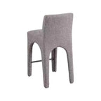 Meridian Furniture, Tabouret en tissu texturé lin marron Gramercy