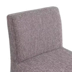 Meridian Furniture, Tabouret en tissu texturé lin marron Gramercy
