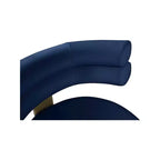 Meridian Furniture, Tabouret de comptoir en velours Fitzroy bleu marine, lot de 2