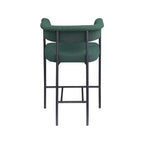 Meridian Furniture, Tabouret de comptoir Malin en tissu bouclé vert, lot de 2