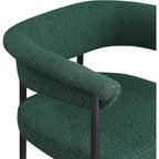 Meridian Furniture, Tabouret de comptoir Malin en tissu bouclé vert, lot de 2
