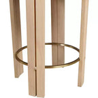 Meridian Furniture, Tabouret de comptoir Harrison en similicuir végétalien crème