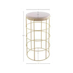 Tabouret de bar en velours crème Rebar, Meridian Furniture