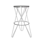 Meridian Furniture, Tabouret de bar Mercury blanc en fer
