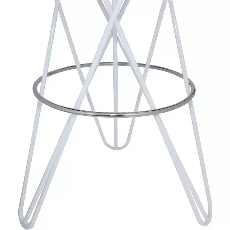 Meridian Furniture, Tabouret de bar Mercury blanc en fer
