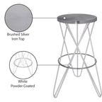Meridian Furniture, Tabouret de bar Mercury blanc en fer