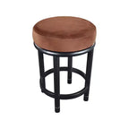 Meridian Furniture, Tabouret de comptoir Monette en velours couleur cognac