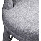 Meridian Furniture, Tabouret en tissu bouclé gris Parlor, Lot de 2