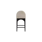 Meridian Furniture, Pouf en tissu chenille beige Waldorf