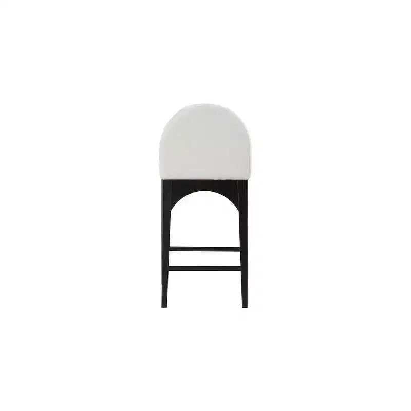 Tabouret en tissu chenille crème Waldorf, Meridian Furniture
