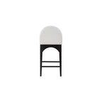 Tabouret en tissu chenille crème Waldorf, Meridian Furniture