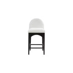 Tabouret en tissu chenille crème Waldorf, Meridian Furniture