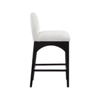 Tabouret en tissu chenille crème Waldorf, Meridian Furniture