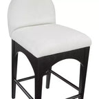 Tabouret en tissu chenille crème Waldorf, Meridian Furniture