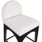 Tabouret en tissu chenille crème Waldorf, Meridian Furniture
