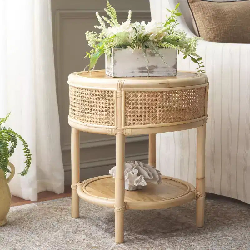 Table d'appoint ronde Arvid - ACC6505A - Naturel - Safavieh
