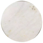 Table d'appoint ronde Shiara - FOX5531A - Blanc/Laiton vieilli - Safavieh Couture