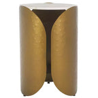Table d'appoint ronde Shiara - FOX5531A - Blanc/Laiton vieilli - Safavieh Couture