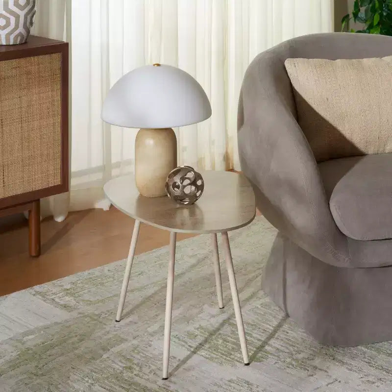 Table d'appoint en céramique moyenne Mint - ACC2913A - Céramique beige/Beige - Safavieh