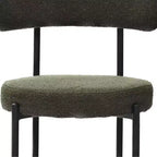 Lot de 2 chaises de salle à manger Okak Boucle, dossier incurvé de style Mid-Century et assise ronde rembourrée, chaises de cuisine confortables pour salon moderne et appartement