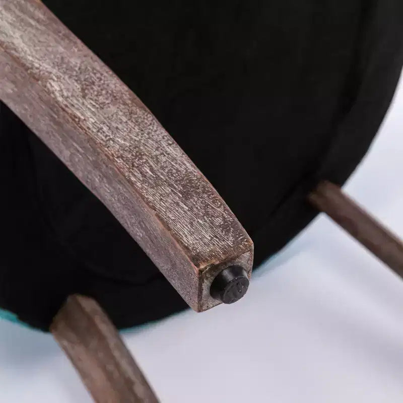 Okak Lot de 2 chaises de salle à manger rétro, chaises confortables en tissu avec coussins épais, chaises d'appoint de cuisine avec pieds en bois massif et clous décoratifs en bronze.