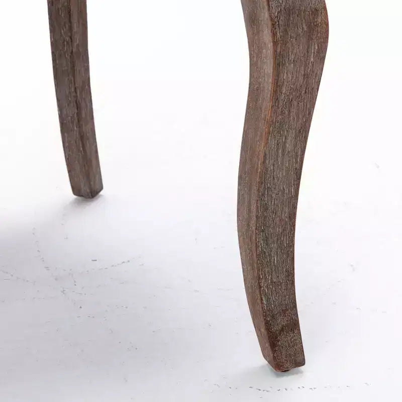 Okak Lot de 2 chaises de salle à manger rétro, chaises confortables en tissu avec coussins épais, chaises d'appoint de cuisine avec pieds en bois massif et clous décoratifs en bronze.