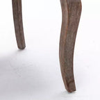 Okak Lot de 2 chaises de salle à manger rétro, chaises confortables en tissu avec coussins épais, chaises d'appoint de cuisine avec pieds en bois massif et clous décoratifs en bronze.