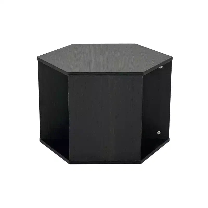 Okak 47.24 Tables basses modernes, lot de 2, tables d'appoint hexagonales, tables de chevet Sumac birman pour salon, bureau, balcon, jardin