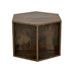 Okak 47.24 Tables basses modernes, lot de 2, tables d'appoint hexagonales, tables de chevet Sumac birman pour salon, bureau, balcon, jardin