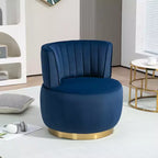 MAYEERTY Fauteuil Câlin en Velours Doux et Moelleux Pivotant à 360° pour Chambre et Salles d'Attente