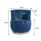 MAYEERTY Fauteuil Câlin en Velours Doux et Moelleux Pivotant à 360° pour Chambre et Salles d'Attente