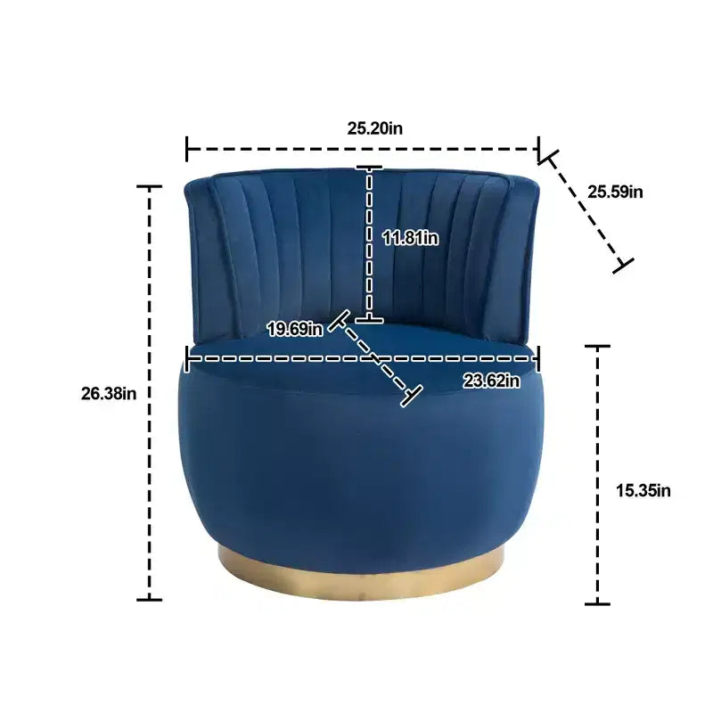 MAYEERTY Fauteuil Câlin en Velours Doux et Moelleux Pivotant à 360° pour Chambre et Salles d'Attente