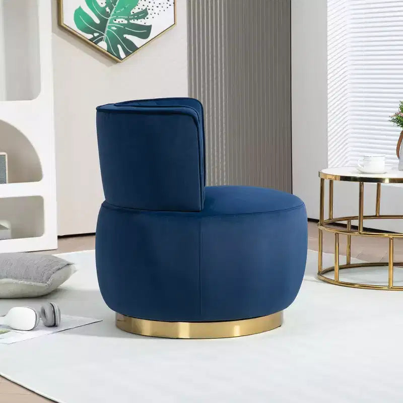 MAYEERTY Fauteuil Câlin en Velours Doux et Moelleux Pivotant à 360° pour Chambre et Salles d'Attente