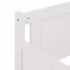 Lit jumeau MATEERTY en bois de pin avec tiroirs de rangement blanc
