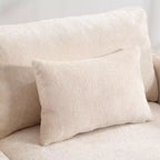 MAYEERTY Causeuse Beige Chenille Scandinave 2 Places pour Salon Lecture