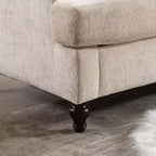 MAYEERTY Causeuse Beige Chenille Scandinave 2 Places pour Salon Lecture