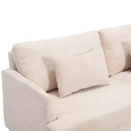 MAYEERTY Causeuse Beige Chenille Scandinave 2 Places pour Salon Lecture