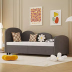 Lit de repos MAYEERTY en velours gris sec, canapé-lit moderne pour salon ou chambre d'enfant