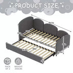 Lit de repos MAYEERTY en velours gris sec, canapé-lit moderne pour salon ou chambre d'enfant