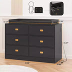 Commode à langer Acekool - Rangement sûr à 6 tiroirs pour bébé
