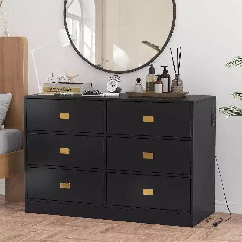 Commode à langer Acekool - Rangement sûr à 6 tiroirs pour bébé