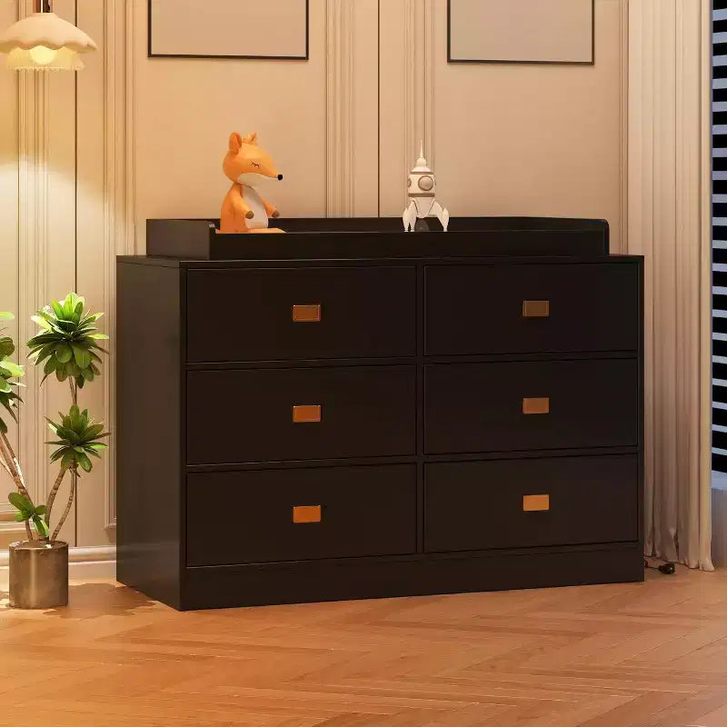 Commode à langer Acekool - Rangement sûr à 6 tiroirs pour bébé
