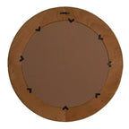 Miroir mural rond en rotin tressé à la main Storied Home, naturel